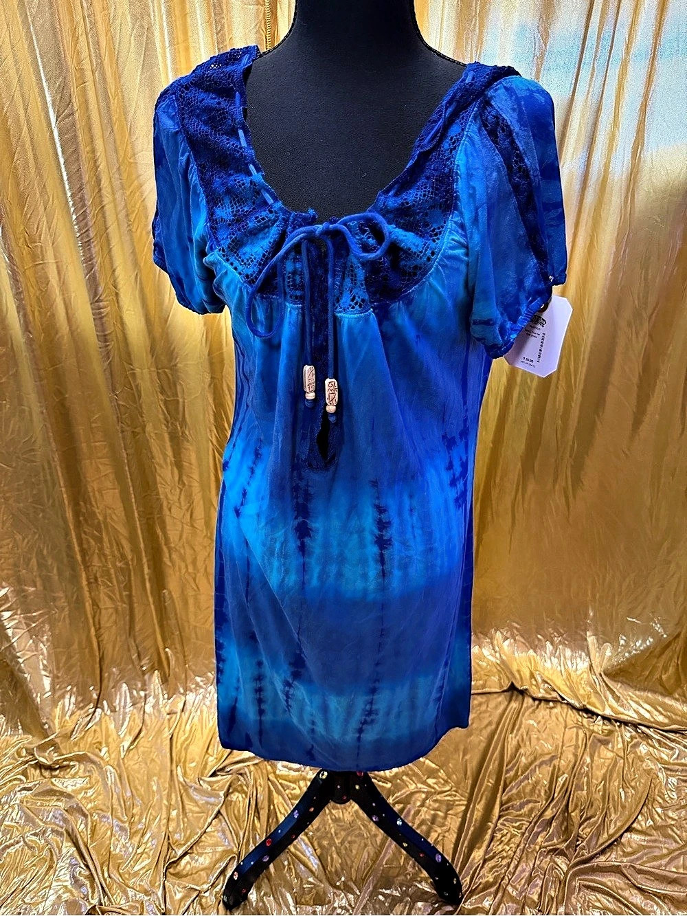 Ariebee Jonas size large tie dye y2k coverup dress